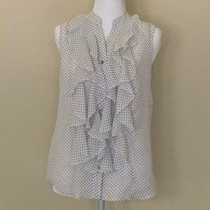 Ruffled sleeveless blouse